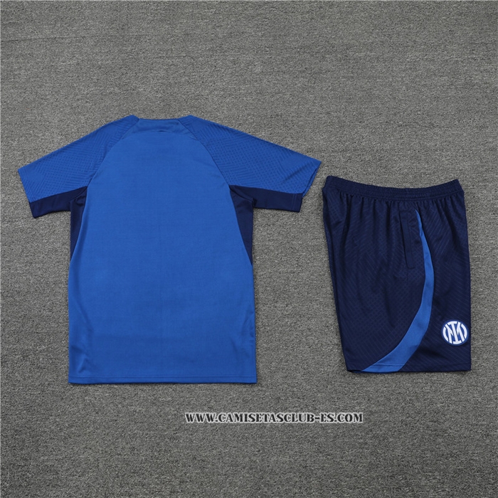Chandal del Inter Milan 22-23 Manga Corta Azul - Pantalon Corto